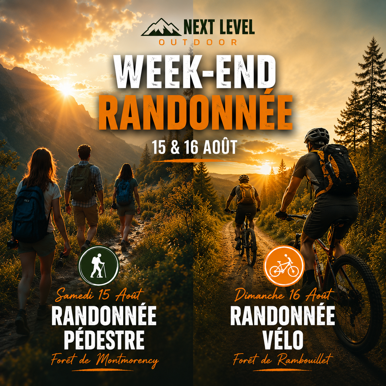 🌿 Week-end Randonnée – 15 & 16 août 🥾🚴🏾